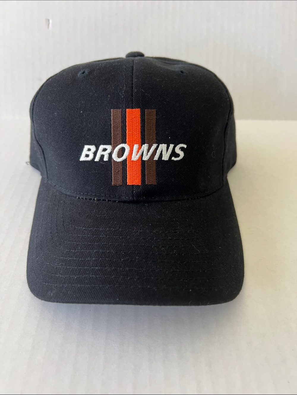 Annco Vintage Browns Black Baseball Cap with Orange & Brown Stripe NWT